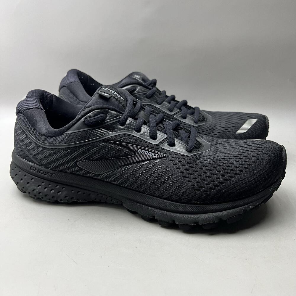 Brooks Ghost 12 Running Shoes Women Size 9 B Black Mesh Comfort Low Sneakers